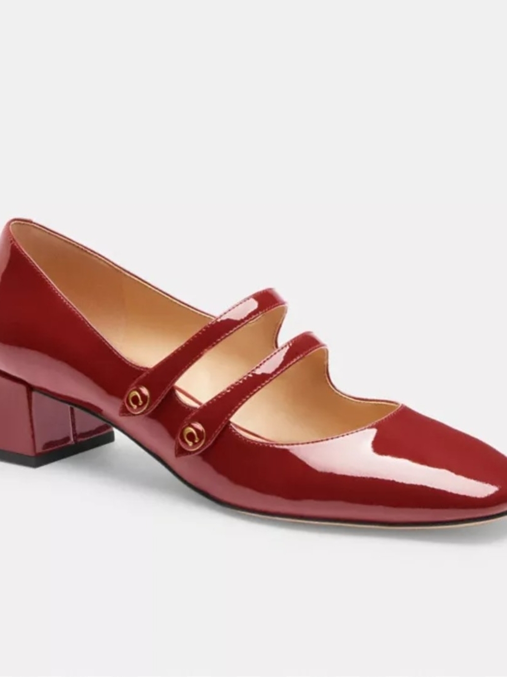 Coach Angelina Patent Leather Mary Jane Shoes